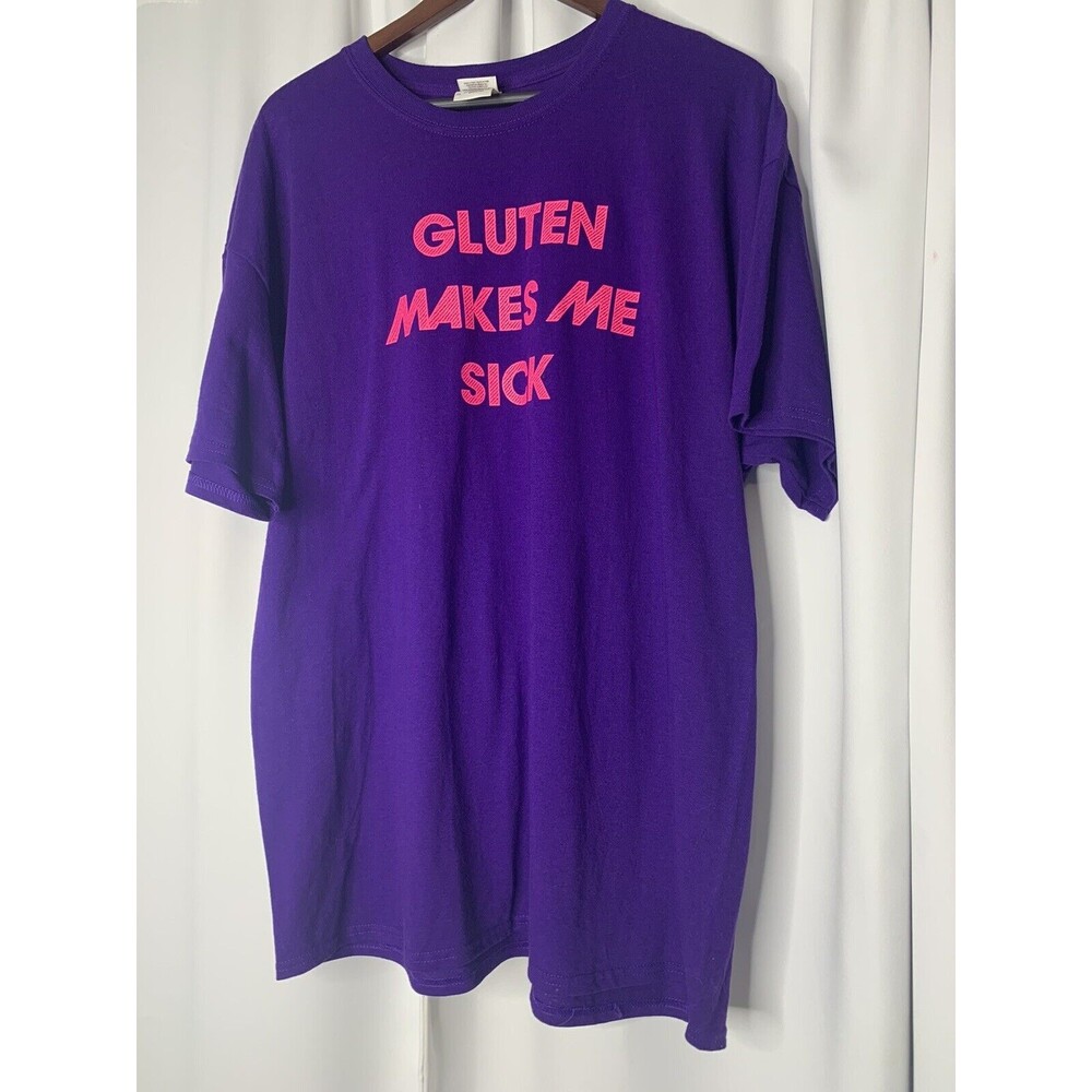 Gluten Makes Me Sick T Shirt XL Gildan